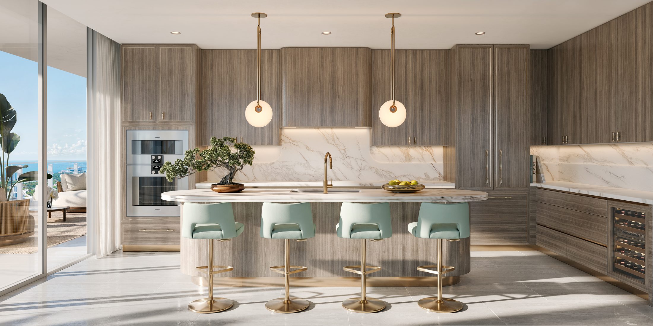 Kitchen, Faena Residences Miami