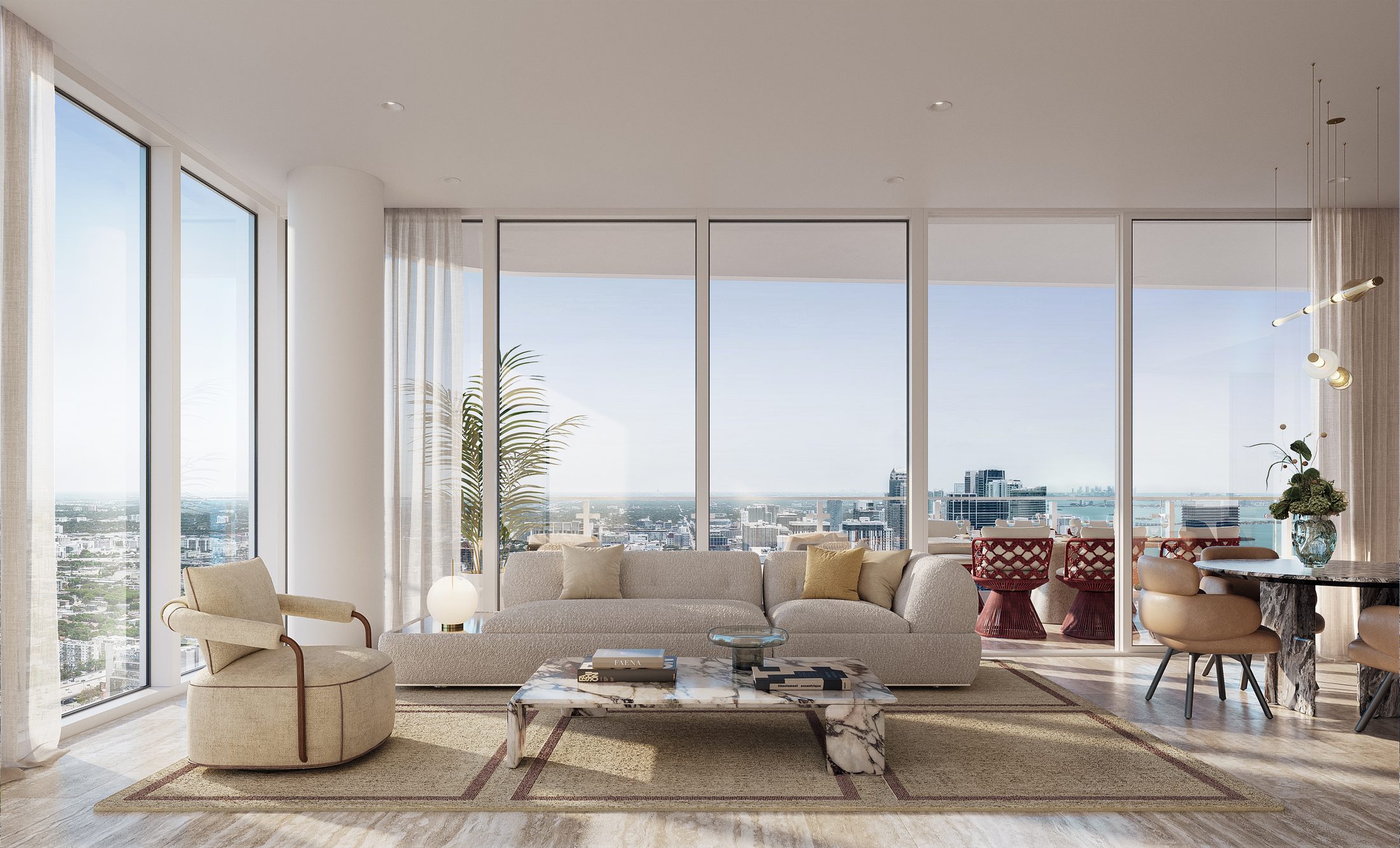 South living room, Faena Residences Miami, From $1,300,000