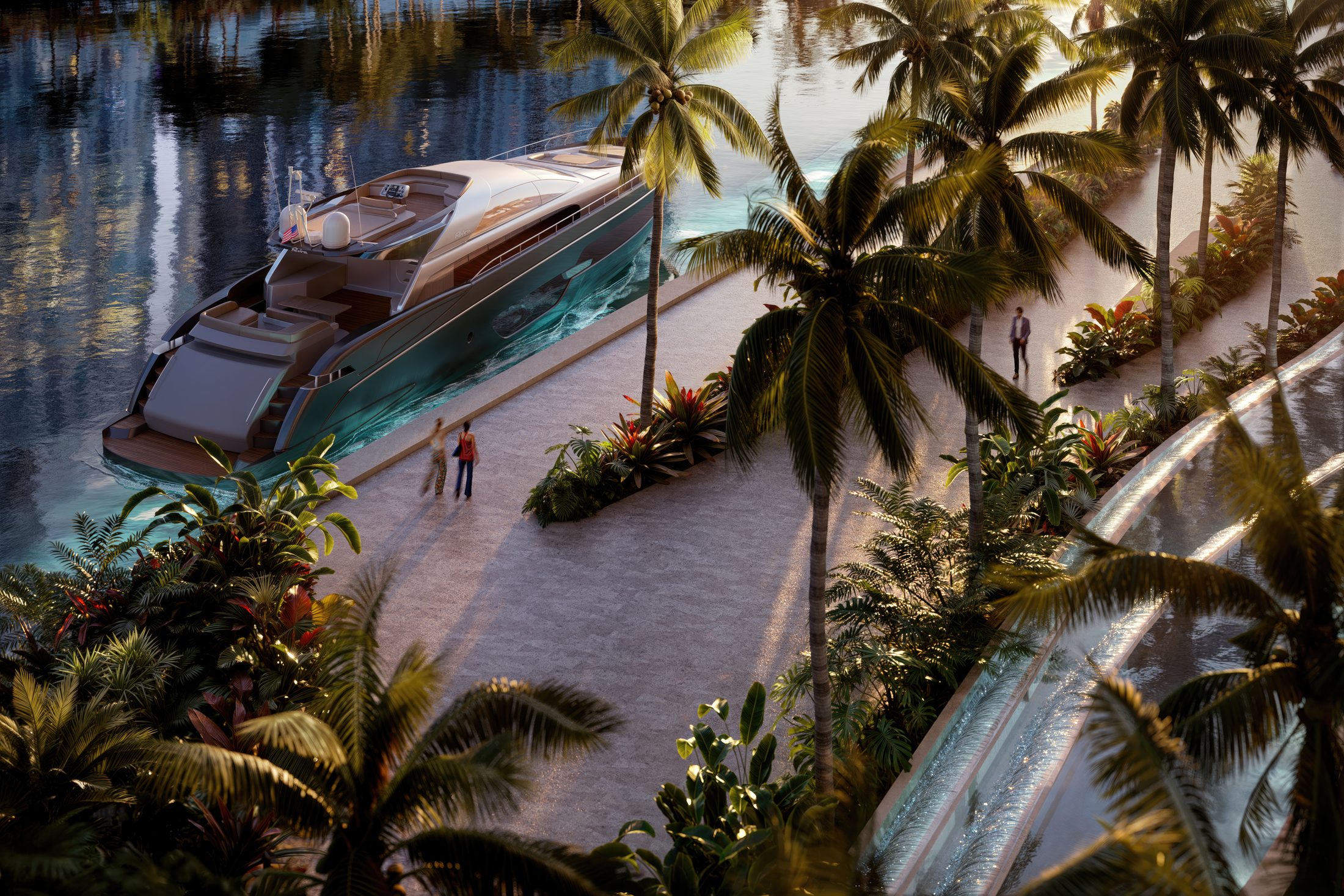 Riverwalk along the Miami River at Faena Residences Miami